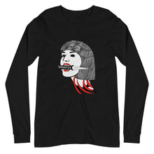 Load image into Gallery viewer, CUT-ME-OPEN-T-shirt-long-sleeve-decapitated-head-angry-Japanese-woman-with -knife-dagger-unique