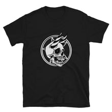 Загрузить изображение в средство просмотра галереи, THE SUMMONING goth halloween black T shirt showing horned skull and pentagram design in occult gothic fahion style