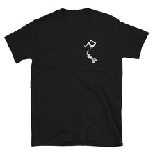 Załaduj obraz do przeglądarki galerii, DIVIDED goth black T shirt with vintage victorian style girl split in two  aesthetic style unique fashion design logo
